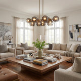 Lunette 10-Light Aged Brass Island Pendant