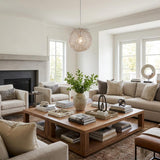 White Metal Dimmable Ceiling Light With White Shades