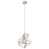 Hedron 1-Light White Pendant
