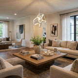 Hedron 1-Light White Pendant