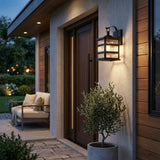 Black And Clear Three Light Transparent Dimmable Outdoor Hanging Lights With Black And Clear Shades
