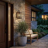 Black And Clear Three Light Seeded Dimmable Outdoor Hanging Lights With Black And Clear Shades