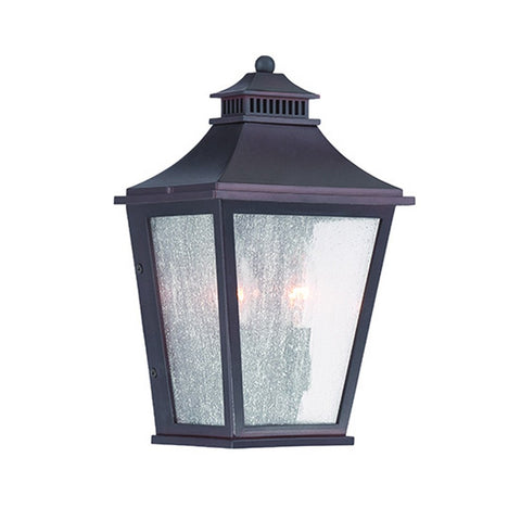 Black And Clear Two Light Frosted Dimmable Outdoor Hanging Lights With Black And Clear Shades
