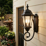 Two Light Matte Black Carousel Lantern Wall Light