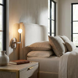 One Light Silver Wall Sconce