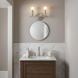 7" Silver Metal Vanity Flush Mounted Sconce