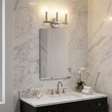 7" Silver Metal Vanity Flush Mounted Sconce