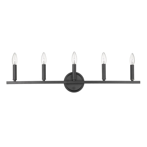 7" Black Metal Vanity Flush Mounted Sconce