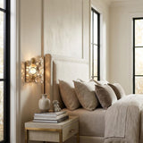 Vitozzi 1-Light Antique Silver Leaf Sconce