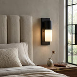 Black Frosted Dimmable Outdoor Hanging Light With Black And White Shades