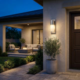 Silver And White Frosted Dimmable Outdoor Hanging Light With Silver And White Shades