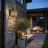 Bronze And Clear Seeded Dimmable Outdoor Hanging Light With Bronze And Clear Shades
