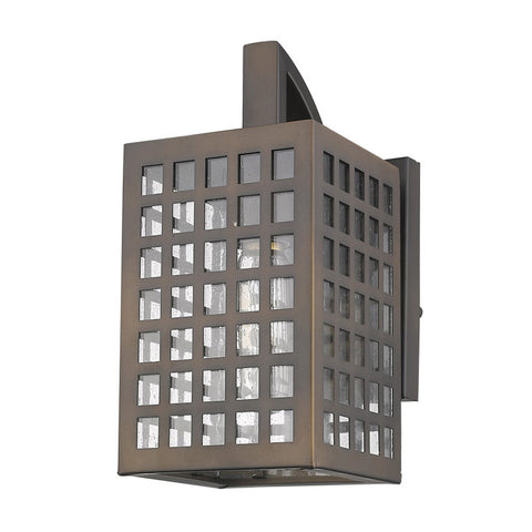 Bronze And Clear Seeded Dimmable Outdoor Hanging Light With Bronze And Clear Shades