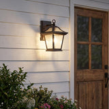 Matte Black Birdhouse Shape Outdoor Wall Light