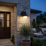 Black And White Frosted Dimmable Outdoor Hanging Light With Black And White Shades