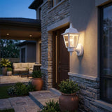 White Cast Aluminum Outdoor Wall Light