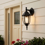 Matte Black Hanging Globe Lantern Wall Light