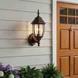 Dark Brown Globe Lantern Wall Light