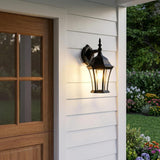 Matte Black Hanging Carousel Lantern Wall Light