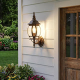 Dark Brown Glass Globe Wall Light