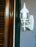 White Glass Globe Wall Light