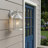 XL White Clear Glass Swing Arm Wall Light