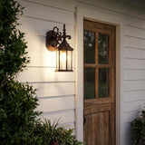 Petite Brown Domed Hanging Glass Lantern Wall Light