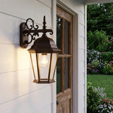 Brown Domed Hanging Lantern Wall Light