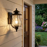 Matte Black Oil Lantern Wall Light
