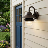 Antique Bronze Three Tier Lamp Shade Outdoor Wall Light