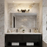 10" Black And Clear Metal and Glass Vanity Flush Mounted Sconce