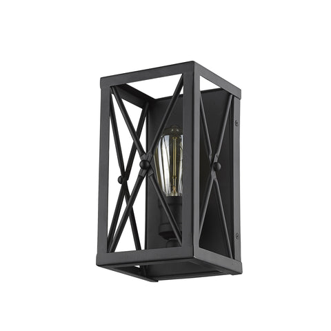 5' X 8' Denim Blue Geometric Washable Indoor Outdoor Area Rug
