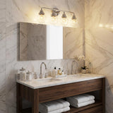 12" Silver And Clear Metal and Glass Vanity Flush Mounted Sconce