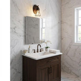 One Light Bronze Cage Wall Light