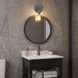 Industrial Textured Gray Wall Light