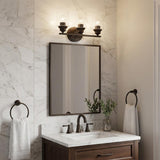 10" Black And Clear Metal and Glass Vanity Flush Mounted Sconce