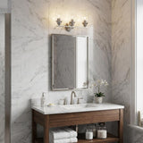 10" Clear And Silver Metal and Glass Vanity Flush Mounted Sconce