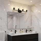 10" Black And Clear Metal Vanity Flush Mounted Sconce