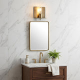 Petite Dull Gold Shelf Wall Light