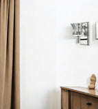 Arabella 1-Light Polished Nickel Sconce With Pressed Crystal Shade
