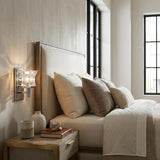 Arabella 1-Light Polished Nickel Sconce With Pressed Crystal Shade