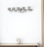 Coralie 5-Light Polished Nickel Sconce With Pressed Crystal Shades