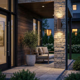 Bronze LED Dimmable Outdoor Hanging Light With Bronze Shades