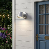 Brushed Silver LED Short Cone Wall Light
