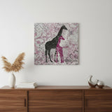 Exotic Pink Giraffes Unframed Print Wall Art