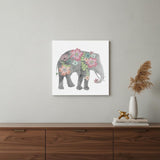 Floral Elephant Unframed Print Wall Art