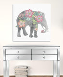 Floral Elephant Unframed Print Wall Art