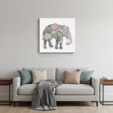 Floral Elephant Unframed Print Wall Art