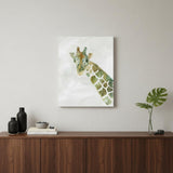 32" x 24" Abstract Marble Watercolor Giraffe Canvas Wall Art