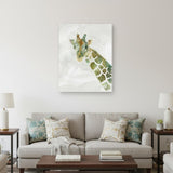 40" x 30" Abstract Marble Watercolor Giraffe Canvas Wall Art